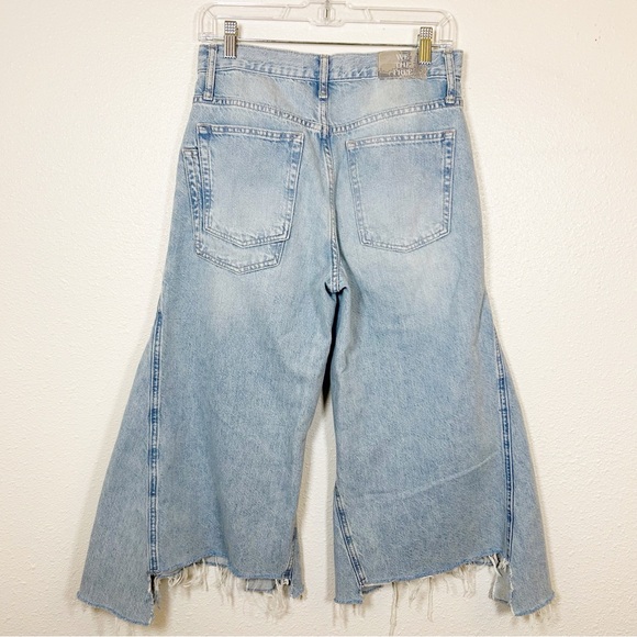 Free People We The Free Ripple Cropped Jeans 27 Skater Boho Denim Grunge Hippie - Picture 4 of 7